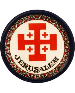 Jerusalem Cross Ceramic Coaster