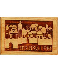 Olive Wood Magnet - Jerusalem Old City