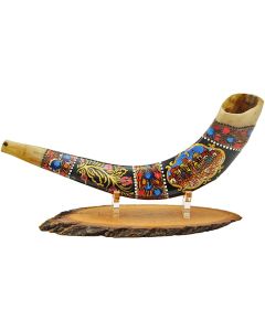Ram's Decorated Shofar By Artist Sarit Romano - Old City of Jerusalem and Her Walls - Earth