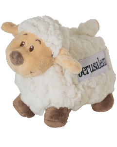 Stuffed Lamb Kids Toy with 'Jerusalem' 