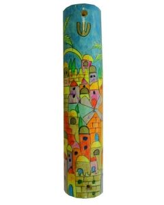 Yair Emanuel | Hand-painted Wooden Mezuzah | Jerusalem Old City