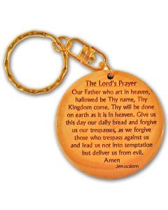 Keychain - Lord's Prayer - Olive Wood - Made in Bethlehem