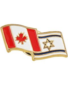 Lapel Pin with Canadian and Israeli Flag