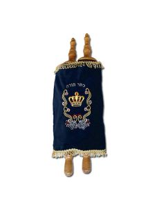 Torah Scroll - Made in the Holy Land, 19 inches height