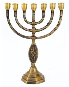 Brass Menorah 'Grafted In' Symbol