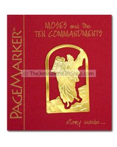 Moses and the Ten Commandments - 24kt Gold Plated Bookmark