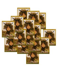Pack of 50 Units Olive Wood 'Jerusalem Cross' Pendants with Necklace
