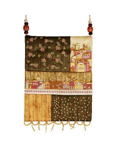 Patchwork Silk Embroidered Bag - Jerusalem - Gold