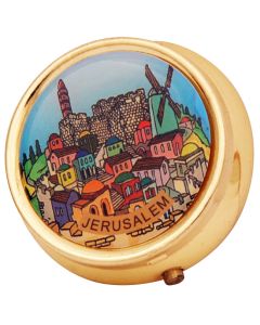 Jerusalem Pill Box - Brass