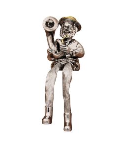 Hassidic Jew Figurine - Blowing a Trombone