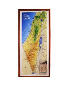 Raised-Relief 3D Map of the Holy Land - Footsteps of Jesus - Wall Hanging