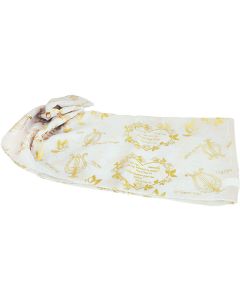 Biblical Scarf - I Am My Beloved's - White and Gold