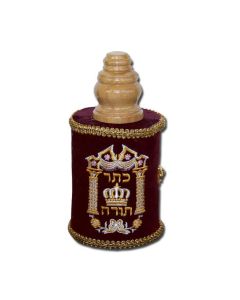 Sephardic Torah Scroll with a Velvet Case