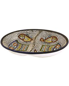 Armenian Ceramic Double Snack 'Tabgha' Dish