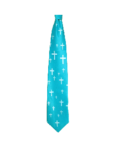 Teal Cross Neck Tie