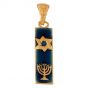 Gold-filled Star of David Menorah Pendant