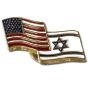 Lapel Pin America Israel Flag