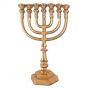 The Temple Menorah - Gold Plated 14 inch