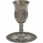 Grapevine Kiddush Cup Pewter