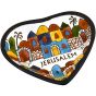 Armenian Ceramic Heart 'Jerusalem' Dish