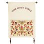 Embroidered Silk 'Bible Pouch' Pomegranate Wall Hanging