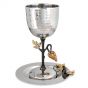 Lord's Supper Cup with Stem and Dish | Stainless Steel - Grapes