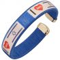 Clip-on Wristband 'I Love Israel' with an Israeli Flag and Heart Bracelet