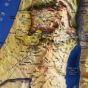 Raised-Relief Map of Israel in Biblical Times Detail