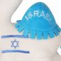 Stuffed Toy Camel with Israeli Flag and 'Israel' Embroidered Saddle - detail