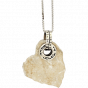 Jerusalem Stone and Silver Aaronic Blessing Heart Necklace