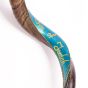 Decorated Kudu Yemenite shofar - The Lion of Judah with Turquoise background 40 inches