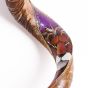 Decorated Kudu Yemenite shofar - The Lion of Judah with Purple background 40 inches, Half Polished - The Best Quality Sound