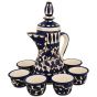 Middle Eastern Coffee Pot and Cup Set  - Armenian Ceramic