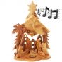 Boxed Musical Olive Wood Nativity from Bethlehem - Silent Night - Star of Bethlehem