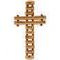 The Lord's Prayer - Olive Wood Cross in Hebrew - Wall Hanging - Small