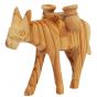 Olive Wood Donkey Carrying Two Jars - Made in Bethlehem - front