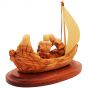 Jesus and the Miraculous Catch of Fish - Olive Wood Ornament - Made in Bethlehem - back view