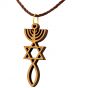 Olive Wood 'Grafted In' - Messianic symbol Pendant - Made in Israel 