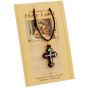 Olive Wood with Mother of Pearl Abalone 'Cross' inlay Necklace - Made in the Holy Land