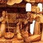 Musical Olive Wood Nativity Set from Bethlehem - Silent Night - Detail