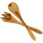 Olive Wood Fork and Spoon Salad Tossers - 10 inches