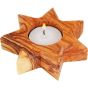 Olive Wood 7 Pointed Star Candle Holder