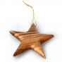 Olive Wood 'Star of Bethlehem' Christmas Tree Decoration - Made in the Holy Land