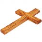 Olive Wood Wall Cross from Jerusalem - Hand made in the Holy Land