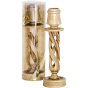 Olive wood Spiral Candlesticks from Bethlehem