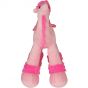 Stuffed Pink Toy Camel with 'Princess Jerusalem' and 'Crown' Embroidered Saddle - front view