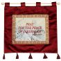 'Pray for the peace of Jerusalem' - Psalm 122:6 - Tower of David - Wall Hanging - Burgundy