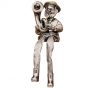 Rabbi Figurine - Silver - Blowing the Trombone