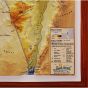 Raised-Relief 3D Map of Israel - Wall Hanging detail