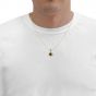 Nano 24k Gold "Shema Yisrael" Scripture in Hebrew Inscribed on Onyx - Yellow 14k Gold 'Star of David' Necklace - Man